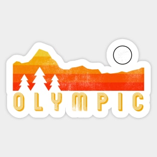 Olympic national park retro vintage Sticker